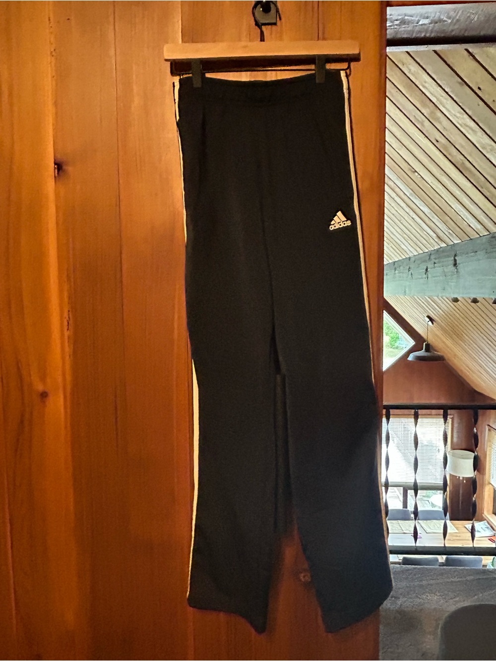Adidas Navy Track Pants with White Stripe